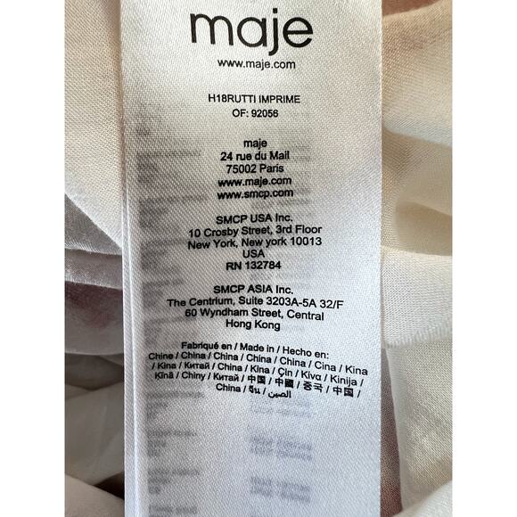 New Maje Leopard Animal Print Ruffles Orange Mini Dress Size M US 100% Viscose - Picture 14 of 15